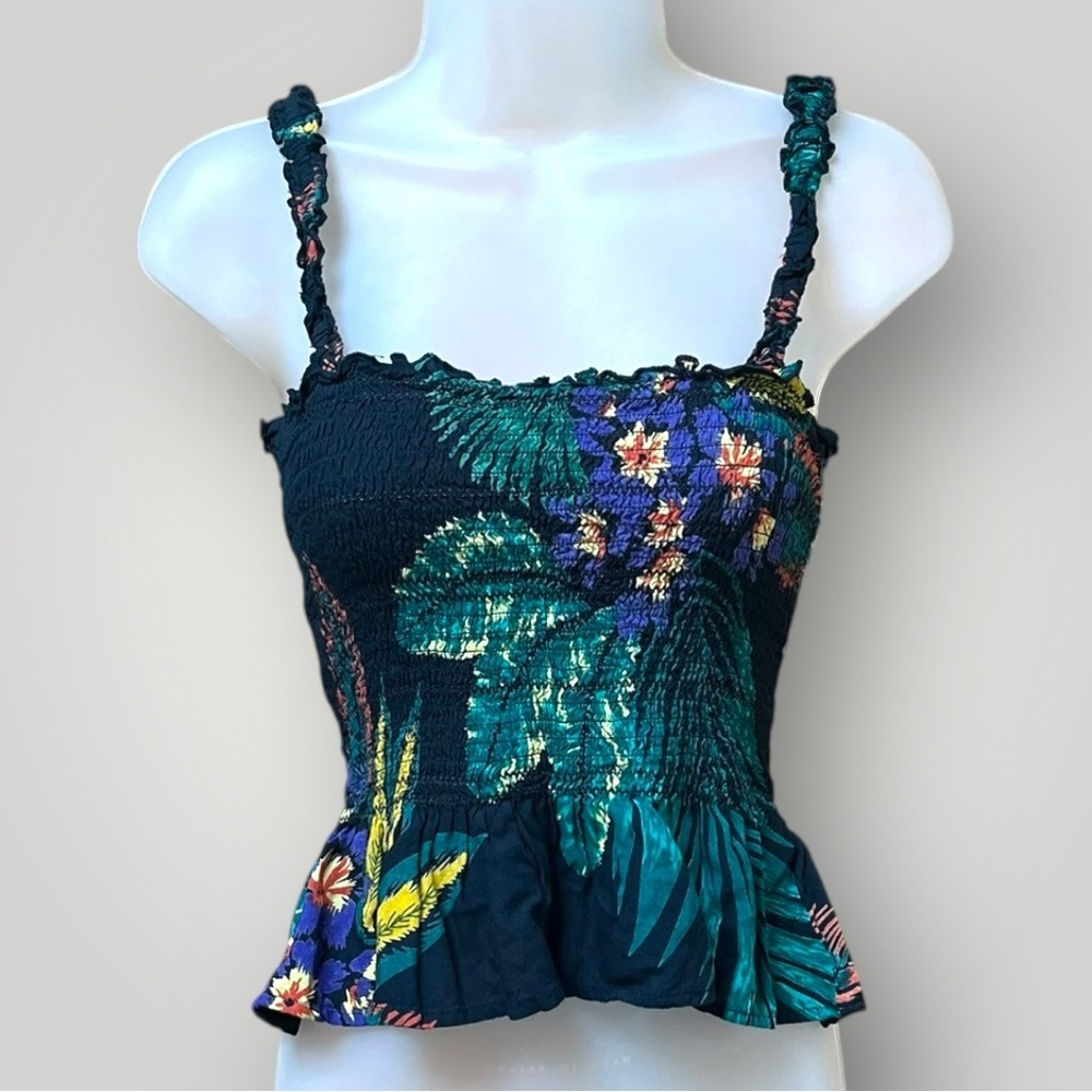 Patrons Of Peace Topical Crop Tank Top Black - Picture 15 of 15